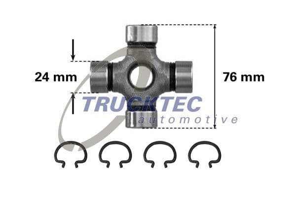 Šarnīrs, Garenvārpsta TRUCKTEC AUTOMOTIVE 02.34.004 1