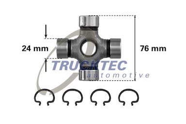 Šarnīrs, Garenvārpsta TRUCKTEC AUTOMOTIVE 02.34.004 1