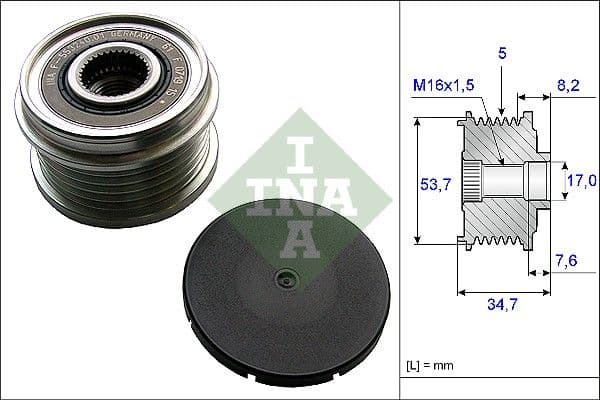 Ģeneratora brīvgaitas mehānisms Schaeffler INA 535 0211 10 1