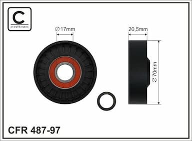 Spriegotājrullītis, Ķīļrievu siksna CAFFARO 487-97 1