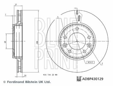 Bremžu diski BLUE PRINT ADBP430129 3