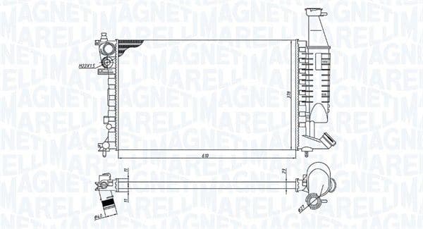 Radiators, Motora dzesēšanas sistēma MAGNETI MARELLI 350213186400 1