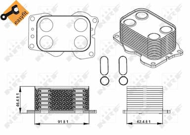 Eļļas radiators, Motoreļļa NRF 31338 5