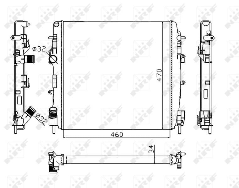 Radiators, Motora dzesēšanas sistēma NRF 58317A 1