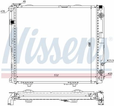 Radiators, Motora dzesēšanas sistēma NISSENS 62699A 5