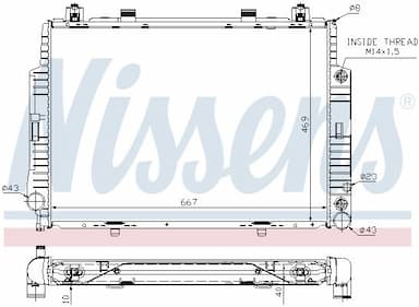 Radiators, Motora dzesēšanas sistēma NISSENS 62716A 6