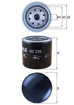 Eļļas filtrs MAHLE OC 236 1