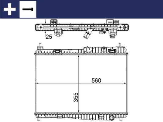 Radiators, Motora dzesēšanas sistēma MAHLE CR 1135 000S 1