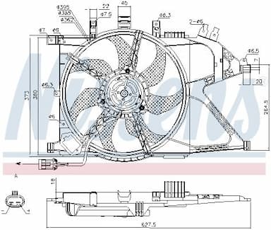 Ventilators, Motora dzesēšanas sistēma NISSENS 85196 6