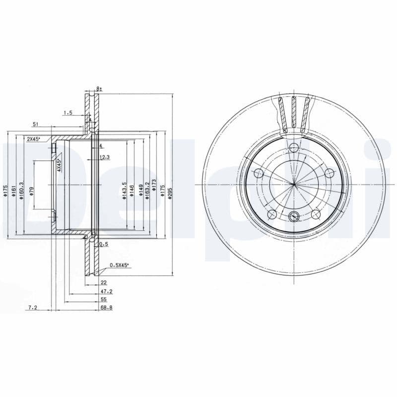 Bremžu diski DELPHI BG3043 1