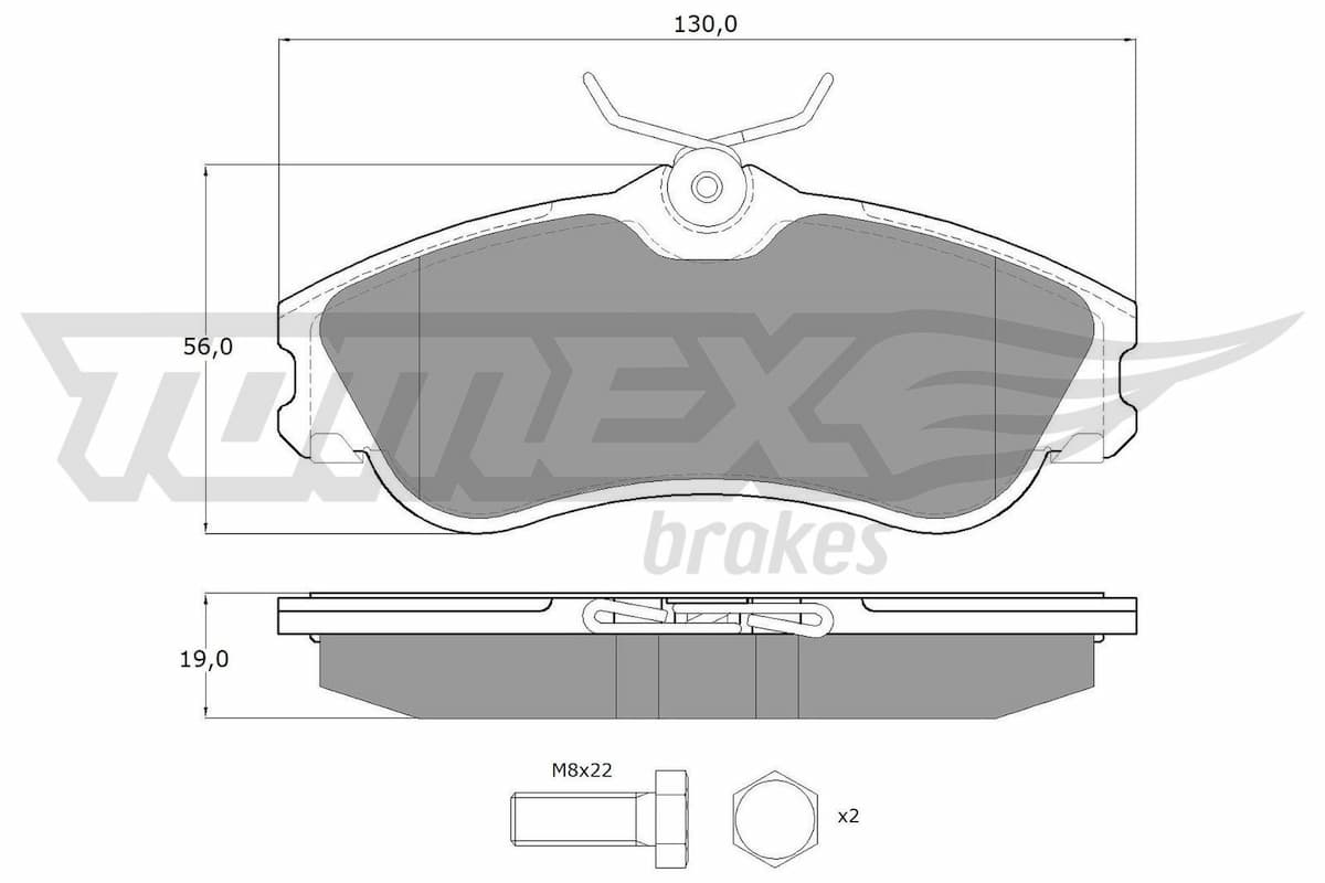 Bremžu uzliku kompl., Disku bremzes TOMEX Brakes TX 11-121 1