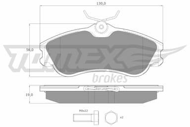 Bremžu uzliku kompl., Disku bremzes TOMEX Brakes TX 11-121 1