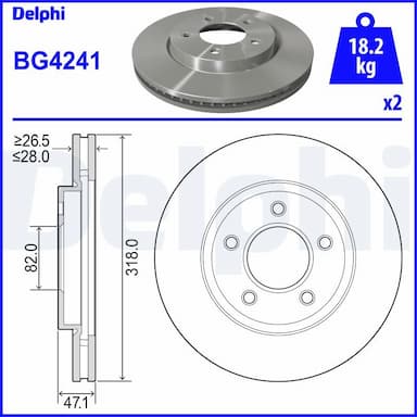 Bremžu diski DELPHI BG4241 1