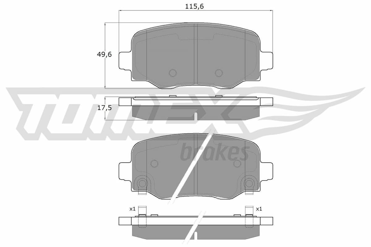 Bremžu uzliku kompl., Disku bremzes TOMEX Brakes TX 18-19 1