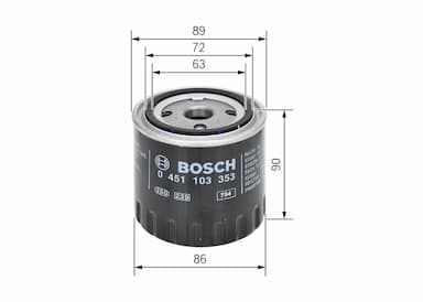 Eļļas filtrs BOSCH 0 451 103 353 5