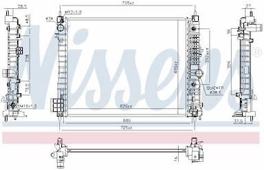 Radiators, Motora dzesēšanas sistēma NISSENS 606660 6