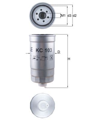 Degvielas filtrs KNECHT KC 103 1