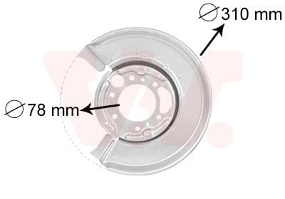 Dubļu sargs, Bremžu disks VAN WEZEL 3075373 1