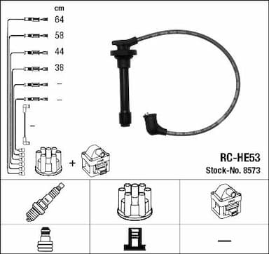 Augstsprieguma vadu komplekts NGK 8573 1