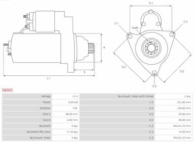 Starteris AS-PL S6002 5