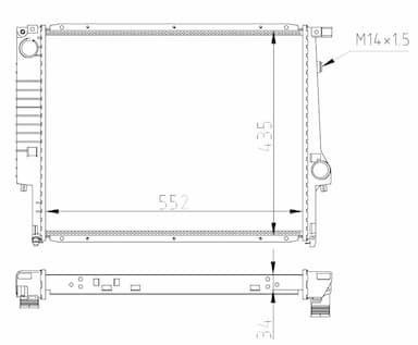 Radiators, Motora dzesēšanas sistēma NRF 509558A 5