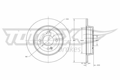 Bremžu diski TOMEX Brakes TX 73-35 1