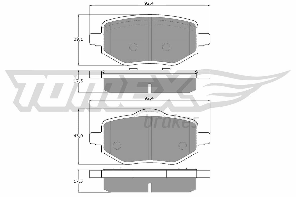 Bremžu uzliku kompl., Disku bremzes TOMEX Brakes TX 60-02 1