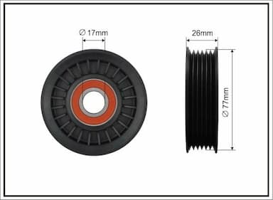 Spriegotājrullītis, Ķīļrievu siksna CAFFARO 415-00 1