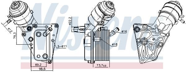 Eļļas radiators, Motoreļļa NISSENS 91347 1