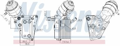 Eļļas radiators, Motoreļļa NISSENS 91347 1