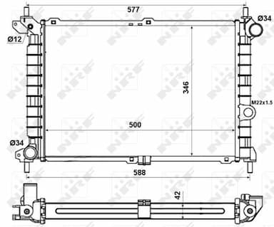 Radiators, Motora dzesēšanas sistēma NRF 52142 4