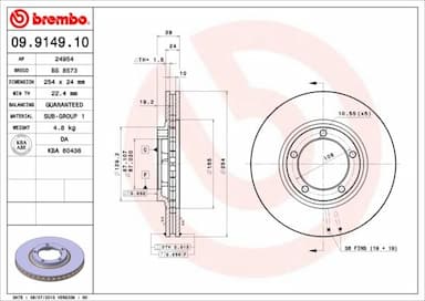 Bremžu diski BREMBO 09.9149.10 1