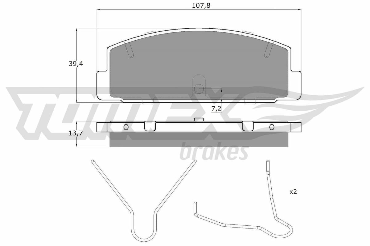 Bremžu uzliku kompl., Disku bremzes TOMEX Brakes TX 13-06 1