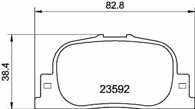 Bremžu uzliku kompl., Disku bremzes HELLA 8DB 355 010-001 1