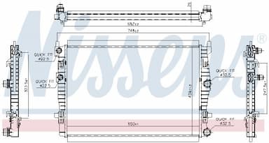 Radiators, Motora dzesēšanas sistēma NISSENS 606267 5