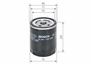 Eļļas filtrs BOSCH 0 451 103 352 5