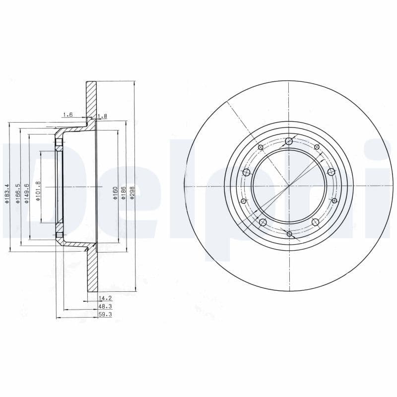 Bremžu diski DELPHI BG3982C 1