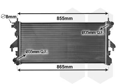 Radiators, Motora dzesēšanas sistēma VAN WEZEL 40002308 1