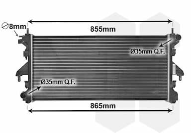 Radiators, Motora dzesēšanas sistēma VAN WEZEL 40002308 1