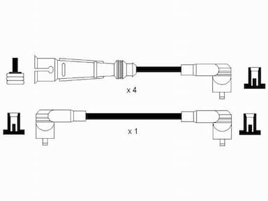 Augstsprieguma vadu komplekts NGK 0964 2