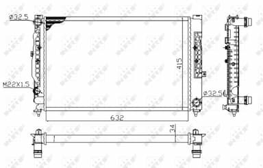 Radiators, Motora dzesēšanas sistēma NRF 539504A 1