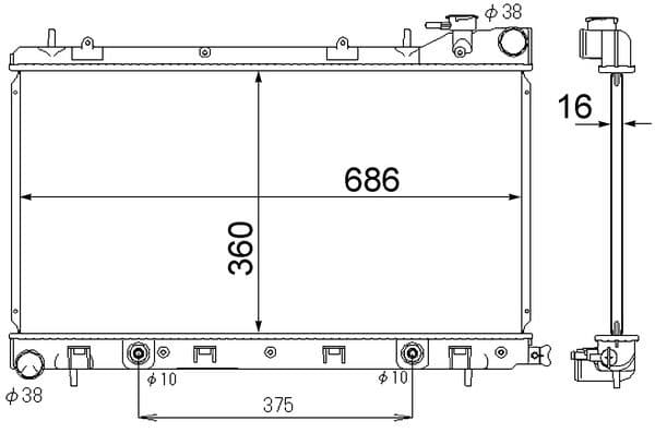 Radiators, Motora dzesēšanas sistēma MAHLE CR 1874 000S 1