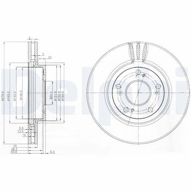 Bremžu diski DELPHI BG3977 1