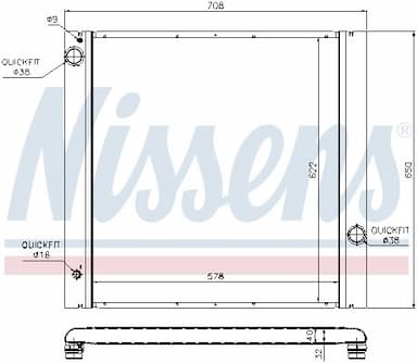 Radiators, Motora dzesēšanas sistēma NISSENS 64314 6