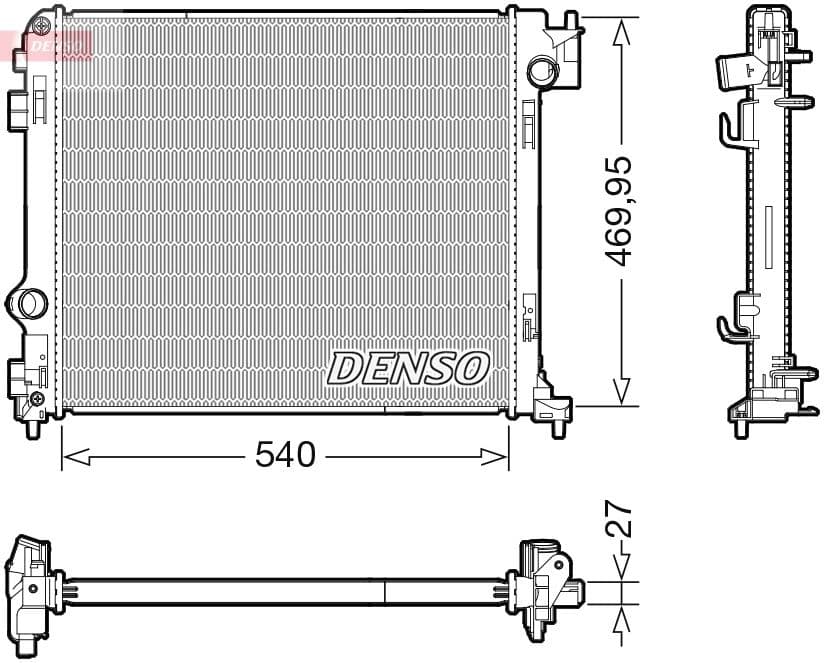 Radiators, Motora dzesēšanas sistēma DENSO DRM46065 1