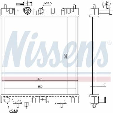 Radiators, Motora dzesēšanas sistēma NISSENS 62954 5