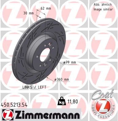 Bremžu diski ZIMMERMANN 450.5213.54 1