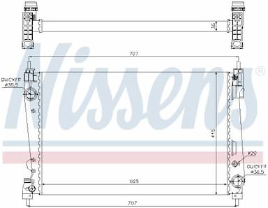 Radiators, Motora dzesēšanas sistēma NISSENS 61916 5