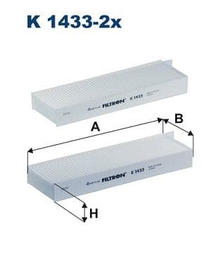 Filtrs, Salona telpas gaiss FILTRON K 1433-2x 1