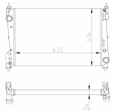 Radiators, Motora dzesēšanas sistēma NRF 54752A 1